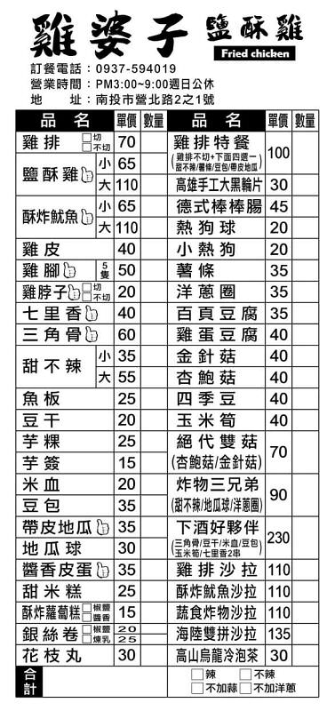 雞婆子鹽酥雞︱中興新村隱藏版炸雞排～110年新開幕中興新村鹹酥雞