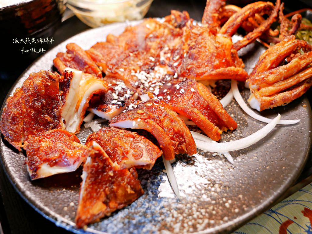 一喆日式料理︱來一喆尋找美食大秘寶，挑戰海王類香酥大魷魚，近南開科技大學的新興日式料理店，生魚片、壽司、定食一應俱全～2024年6月改為《伊賀食堂》