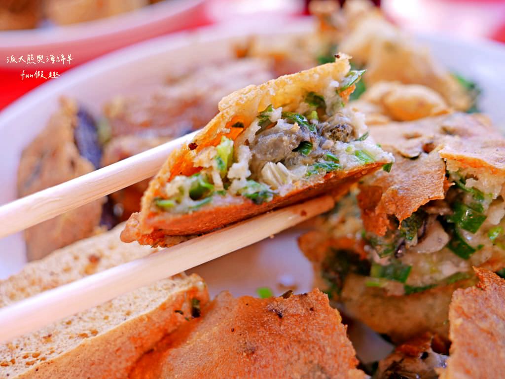 包葉扣仔嗲︱地瓜葉與鮮蚵的創新結合～”南投100碗”於113年獲得!中興新村裡的隱藏版蚵嗲炸物平價美食～