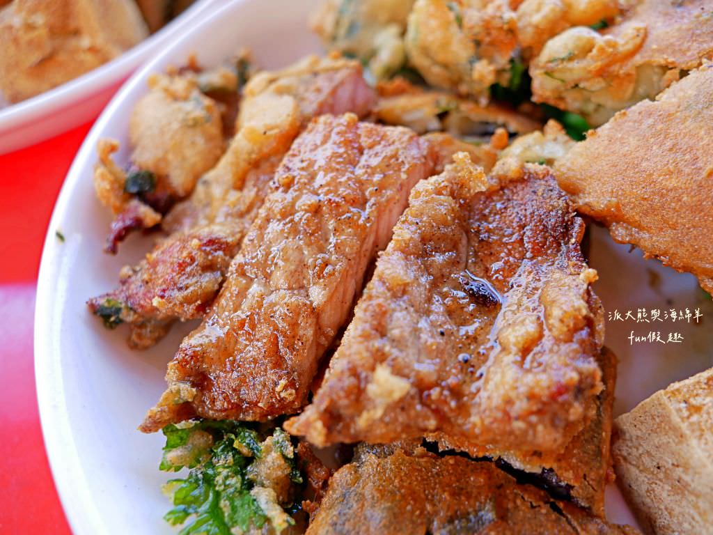 包葉扣仔嗲︱地瓜葉與鮮蚵的創新結合～”南投100碗”於113年獲得!中興新村裡的隱藏版蚵嗲炸物平價美食～