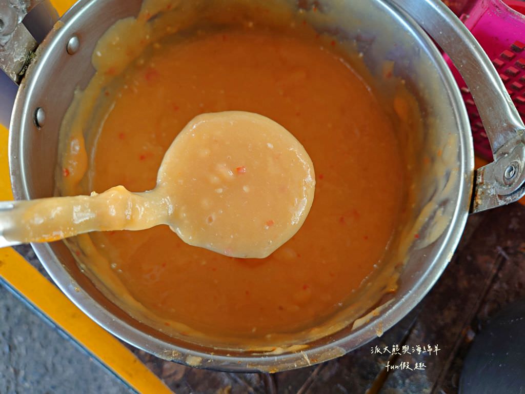 包葉扣仔嗲︱地瓜葉與鮮蚵的創新結合～”南投100碗”於113年獲得!中興新村裡的隱藏版蚵嗲炸物平價美食～