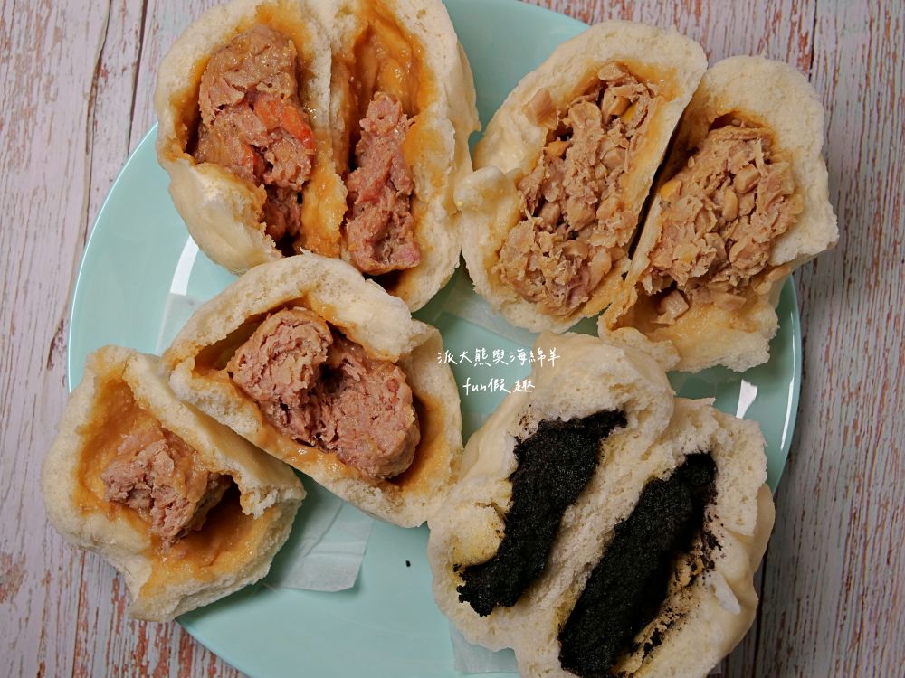 新祝福飲食店︱隱藏南投中興新村第一市場超大肉包，皮薄餡足、鹹香多汁、滿滿飽足感，鮮蝦口味還塞進一整隻新鮮蝦～包子5種口味，每顆只要銅板價就能吃到實在很佛心!!!