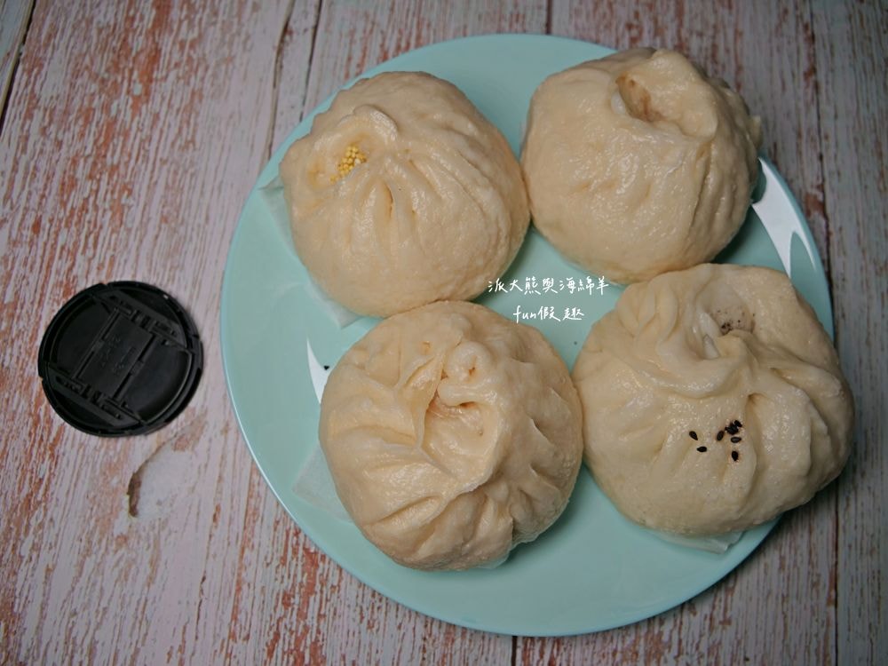 新祝福飲食店︱隱藏南投中興新村第一市場超大肉包，皮薄餡足、鹹香多汁、滿滿飽足感，鮮蝦口味還塞進一整隻新鮮蝦～包子5種口味，每顆只要銅板價就能吃到實在很佛心!!!