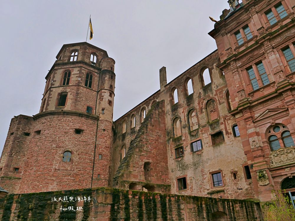 海德堡城堡（Heidelberg Castle） ︱純粹的浪漫，俯瞰內卡河與老城區，從輝煌至廢墟，訴說德國中世紀那段美麗與哀愁+交通方式攻略︱春季德瑞13日夢幻跟團～DAY2-1