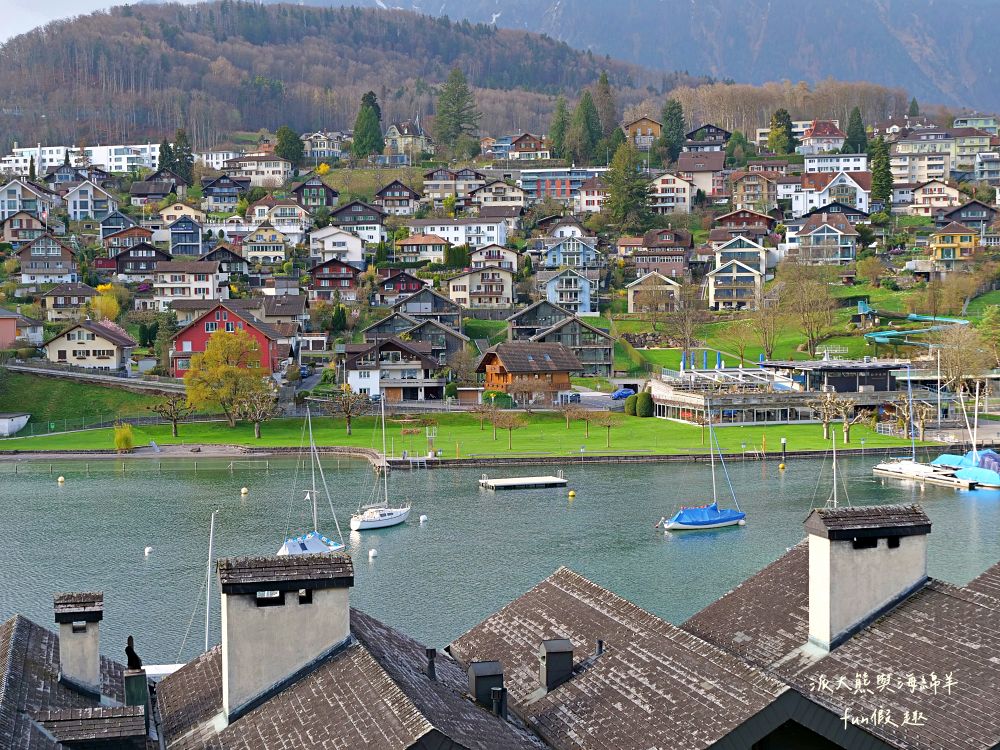圖恩湖 Thunersee︱揮別少女峰！阿爾卑斯山的藍寶石：欣賞圖恩湖絕美湖光，從施皮茨前往策馬特的浪漫轉場（含交通資訊） ～春季德瑞13日夢幻跟團︱DAY7-1
