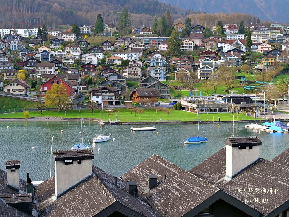 圖恩湖 Thunersee︱揮別少女峰！阿爾卑斯山的藍寶石：欣賞圖恩湖絕美湖光，從施皮茨前往策馬特的浪漫轉場（含交通資訊） ～春季德瑞13日夢幻跟團︱DAY7-1