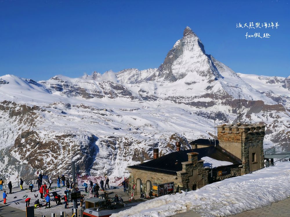 馬特洪峰（Matterhorn）︱搭乘登山鐵道前往Gornergrat、眺望金字塔山峰、ZOOOM the Matterhorn體驗、漫步Riffelalp夢幻雪景，享受最純粹的瑞士慢遊時光～春季德瑞13日夢幻跟團︱DAY8-1