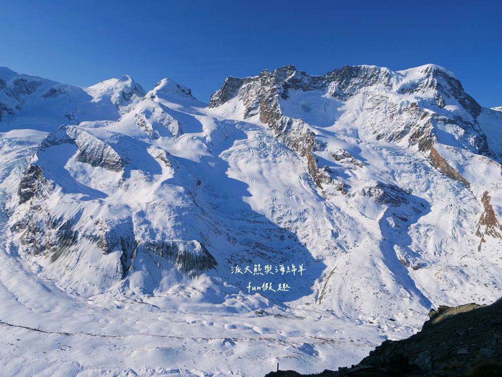 馬特洪峰（Matterhorn）︱搭乘登山鐵道前往Gornergrat、眺望金字塔山峰、ZOOOM the Matterhorn體驗、漫步Riffelalp夢幻雪景，享受最純粹的瑞士慢遊時光～春季德瑞13日夢幻跟團︱DAY8-1